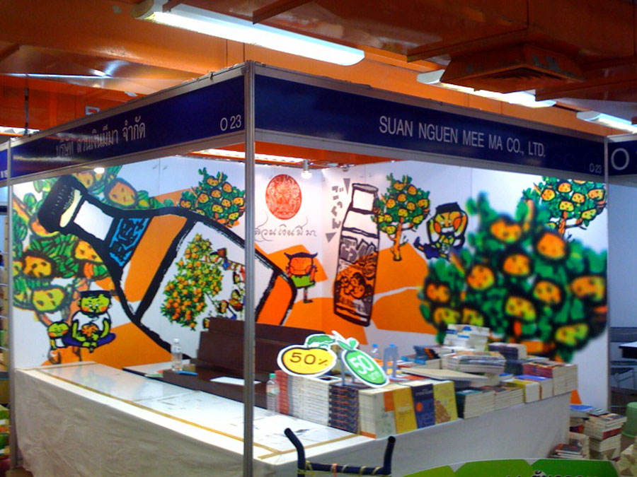 Book fair booth design for publisher 2015 © Pixel Planet Design