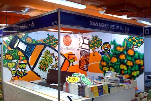 Book fair booth design for publisher 2015 © Pixel Planet Design