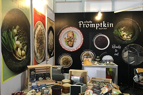 Booth display printing for food product startup © Pixel Planet Design